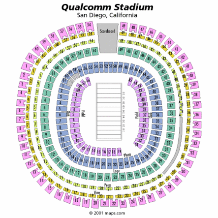 San Diego Chargers Seating Chart